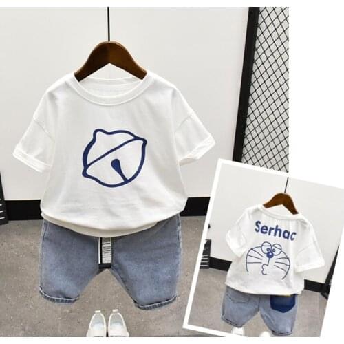 Baby Boys Clothes Set Summer Kids Baby Cartoon T Shirt Shorts 2pcs Girls Outfit Sport Suit Children Clothing Set 2-7Year