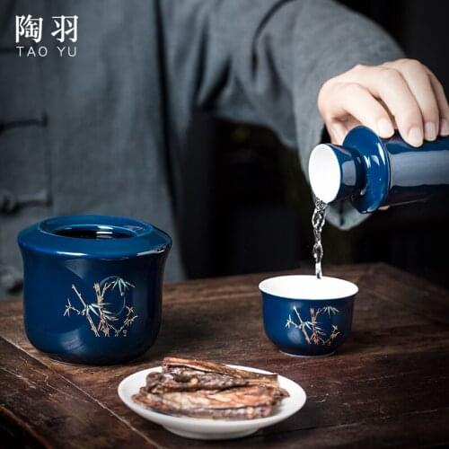 Creative Sake Pot Cup Glass Set Creative Japanese Sake Set Flagon Bottle Mini Flask Liquor Bottiglia Liquore Hip Flasks BG50HF