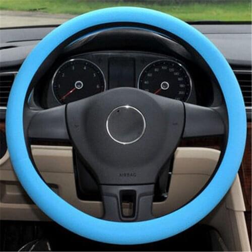 Ladysmtop Silicone car Steering Wheel Cover case For Peugeot 301 307 308 206 207 208 407 408 508 2008 3008 4008