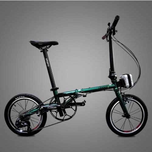 16 Inches Bike 10 Speed Small Wheel Mini Velo Foldable Bicycle Chrome Molybdenum Steel Frame