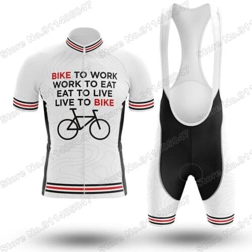 2021 Bike To Work Mens Cycling Jersey Set Summer Clothing Road Bike Shirts Suit Bicycle Bib Shorts MTB Wear Maillot Ropa