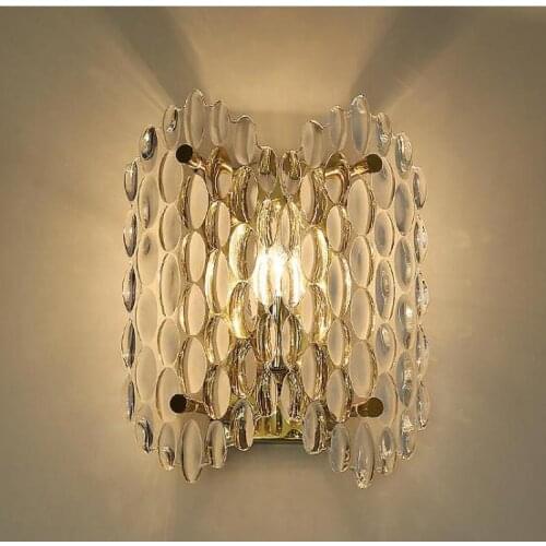 Mirror led Crystal Wall sconce picture Lighting abajur Living Room Hotel Villa Restaurant crystal lamp hallway Led Wall sconce