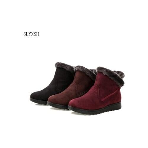 New fashion women winter shoes womens ankle boots the new 3 color fashion casual fashion flat warm woman snow boots