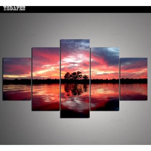 Op de muur HD print olieverf Film modulaire foto Scenery poster kind room decor woondecoratie 5 stks canvas art z305