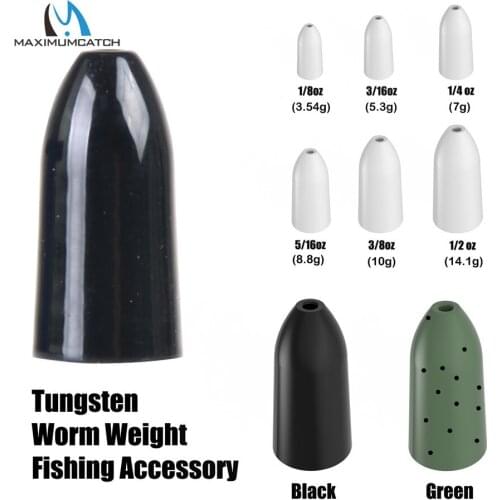 Maximumcatch Fishing Sinker Lure Tungsten Bullet Worm Weight Fishing Accessory