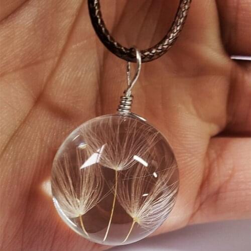 Simple Large Dandelion Pendant Necklace For Women Men Christmas Gift Clothes Jewelry Accessories