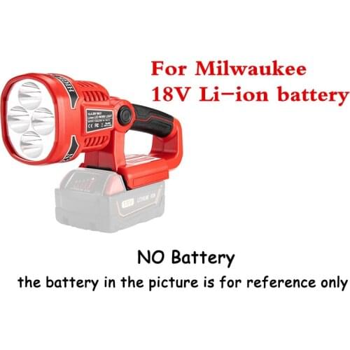 Pistol/Portable 12W Work LED Lamp Flashlight with USB port use with M18 18V Li-Ion Battery Outdoor Lighting For Milwaukee