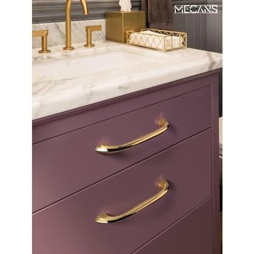 MECANS Modern Affordable Luxury Arch Pull Cabinet Knobs Kitchen Door Handles Drawer Cupboard Door Handle for Furniture Hardware