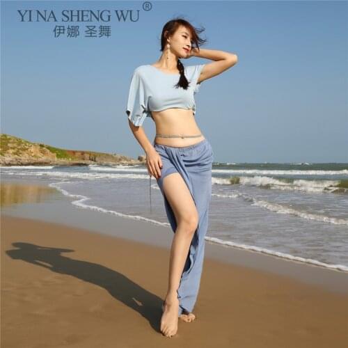 Belly Dance Sexy Suit Exercise Long Skirt Clothes Practice Clothes Adult Female Group Belly Dance Performance Clothing Class New