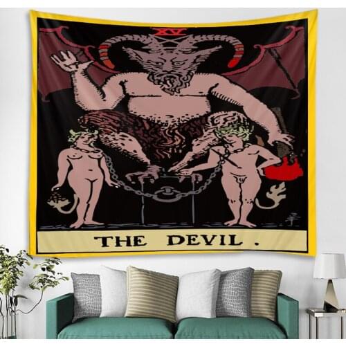 Tarot card astrology wall hanging tapestry divination quilt beach mat