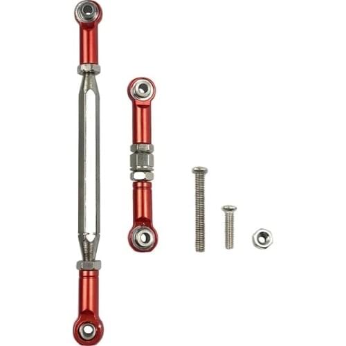 2PCS Metal Tie Rod Universal Upgraded Servo Steering Pull Rods Replacement for WPL MN D90 99S RC Car Repair Tool Parts