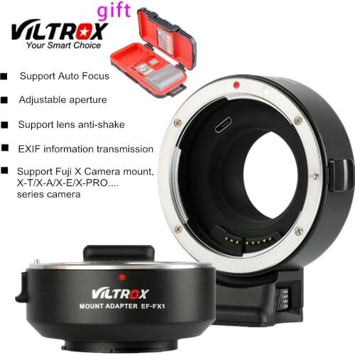 VILTROX EF-FX1 Autofocus Lens Adapter for Canon EF EF-S Lens to Fujifilm Camera X-T1 X-T2 X-T10 X-T20 x-A3 X-A5 X-A10 X-PRO2