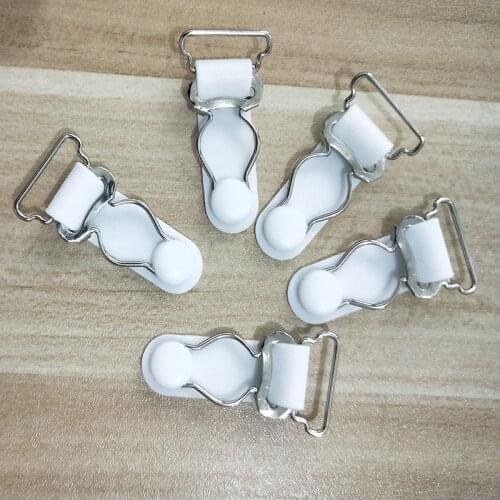 100 pcs/lot Plastic white Corset Leg Garter Belt Clip Hooks Suspender Ends Hosiery Stocking Grips suspender clips 20MM