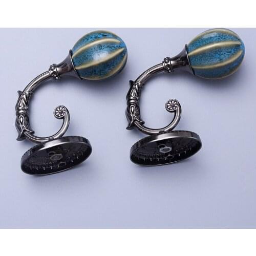 2Pcs Curtain Hooks Tiebacks Straps Tassel Tower Brush Hanger Coat Hat Holder Hook Curtain Accessories Holdback Pothook Decor