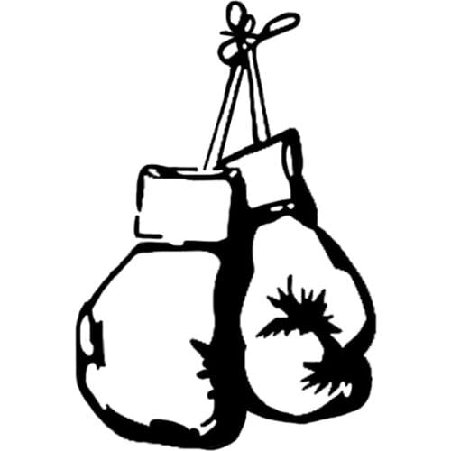 9*13.5CM Fashion Boxer Boxing Gloves Decor Car Stickers Vinyl High Quality Decals Extreme Movement C12-0801