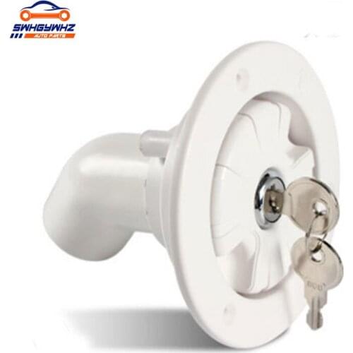 RV Accessories Gravity Fresh Water Fill Hatch Inlet Filter Lockable For RV Boat Camper Trailer White Caravan Accessories