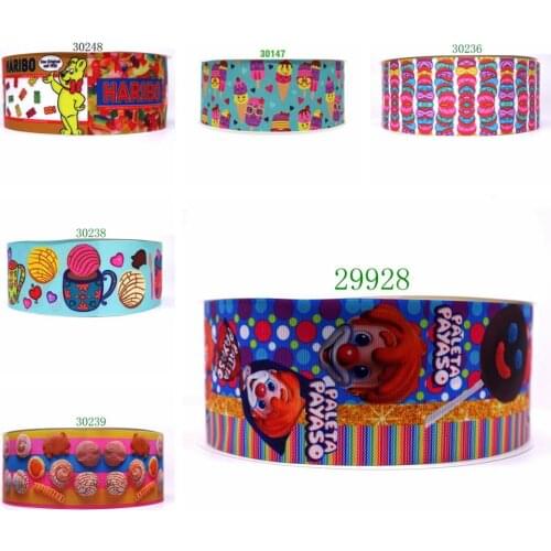 Free shipping 50 yard flower printed grosgrain ribbon 29928
