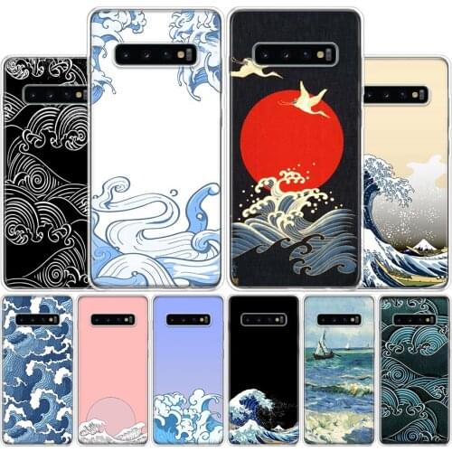 Wave Art Japanese Green Illust Phone Case For Samsung Galaxy A51 A71 A50S A30S A10 A20E A40 A70 M30S A91 A01 A6 A7 A8 A9 Plus