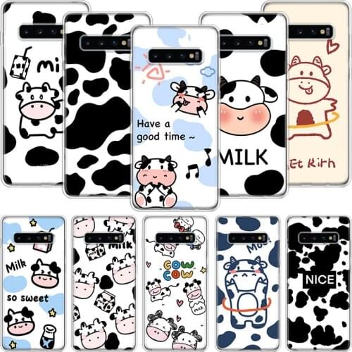 Dairy Cattle Cow Speckle Cute Phone Case For Samsung Galaxy S10 S20 S21 S9 S8 S7 Note 10 20 9 8 FE J4 J6 Ultra Plus Lite Pro + E