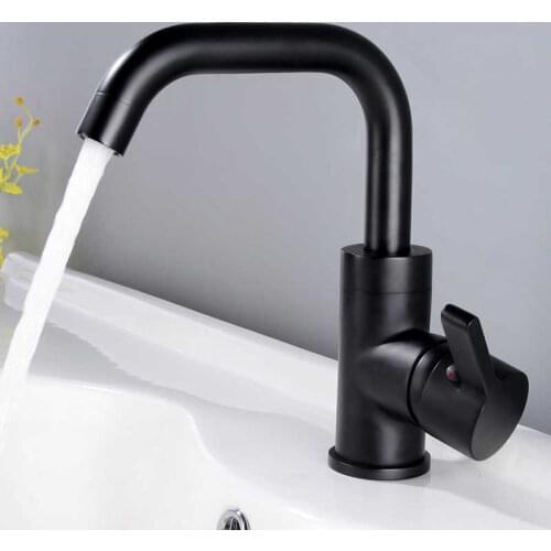 Black can tap from bathroom wash basin mixer cold water and hot sink unique fist brushed gold faucets