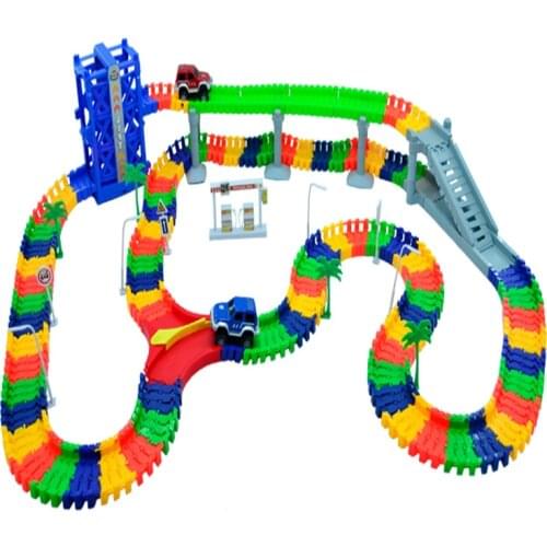 DIY Turntable Puzzle Part Track Toy Mini Racing Tracks Accessory for Magic Electric Car Track Model Rail Kids Educational Toys