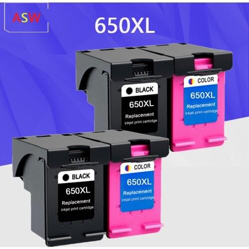 ASW Compatible Ink Cartridge 650XL Replacement for HP 650 XL for HP650 Deskjet 1015 1515 2515 2545 2645 3515 3545 4515 4645