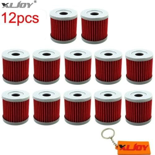 XLJOY 12x Oil Filters For Suzuki DRZ 400 400E 400S 400SM LTZ400 LTR450 LTZ 400 LTR 450 QUADRACER ATV Dirt Motor Bike