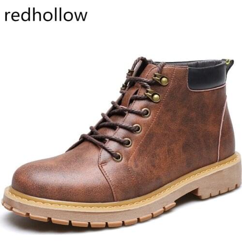 Men Shoes Fashion Martin Boots Men Leather Ankle Boots for Man Footwear New Casual Shoes Lace Up Comfort Spring Autumn Boots