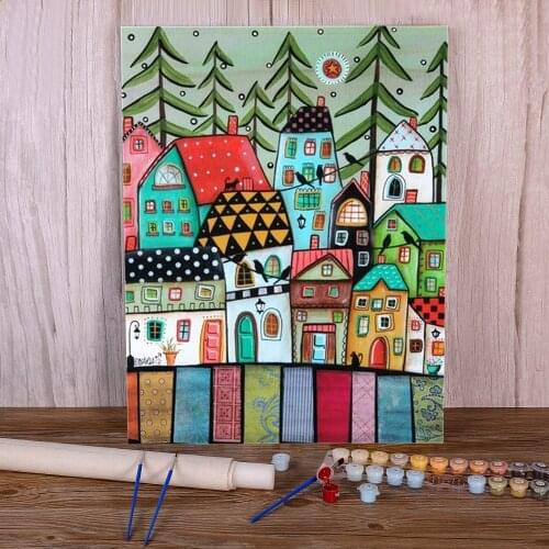 Landscape Abstract Tree DIY Paint By Numbers Kit Acrylic Paints 50*70 Picture By Numbers Photo Decorative Paintings Drawing