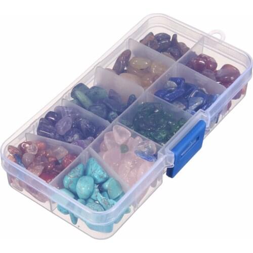 Natural 10 Kinds Colorful Quartz Crystal Mini Stone Rock Chips Healing Specimens Home Fish Tank Flower Pot Vase Decoration Gift