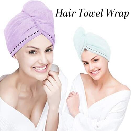 Microfiber Hair Cap Wrap Towel Bath Wrap For Women Hair Quick Dry Super Absorbent Soft Lady Shower Cap Hat Turban Head Wrap