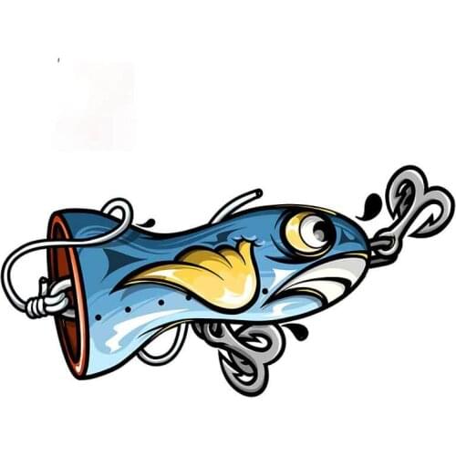 Fishing Lure Waterproof Car Stickers Motorcycle Occlusion Scratch Vinyl Window Trunk Decal Decoration Apply To Car Window Laptop