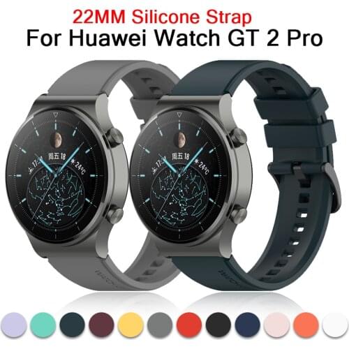 22mm Official Silicone Band For Huawei Watch GT 2 Sport Original Watchband For Huawei GT 2 Pro 2E Wristband Replacement Bracelet