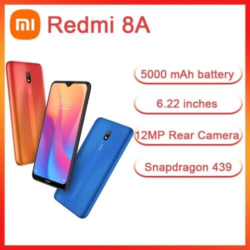 Global Firmware Celular Xiaomi Redmi 8A Smartphone 4GB 64GB 5000mAh Battery Snapdargon 439 12MP Camera Mobile Phone