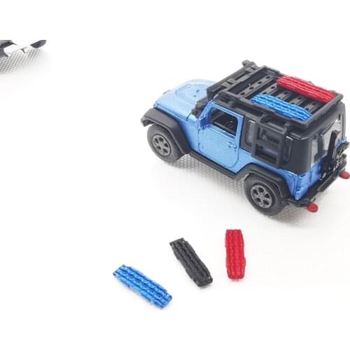 1:64 hand-made simulation relief board off-road vehicle model rescue board model car garage scene decoration 3pcs