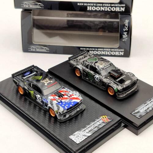 YM Model 1:64 For Ford Mustang 1965 Ken Blocks Hoonicorn #43 Resin Limited Edition Resin Models Car Toys Gift