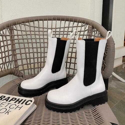 Boots women platform white black women shoes buty damskie Gothic style boots women