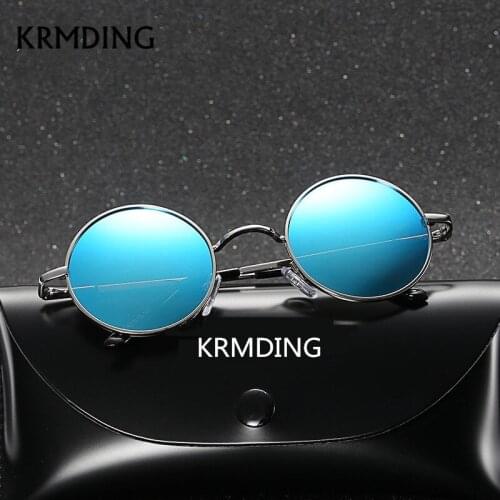 2019 Classic Polarized Mens Sunglasses Womens Retro Punk Style Brand Designer Round Metal Steampunk Sunglasses Gafas sol mujer