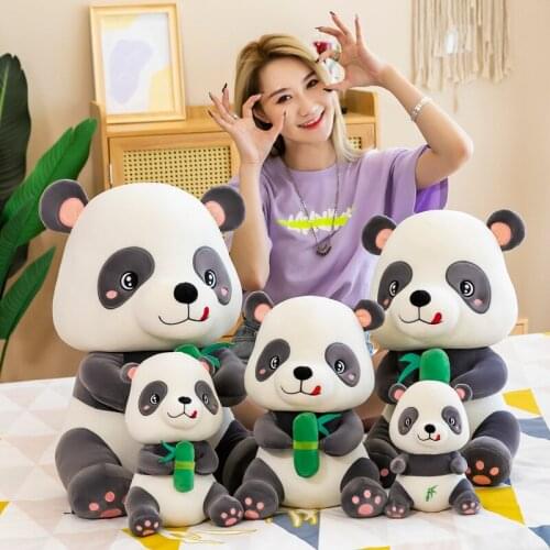 23-60CM Lovely Stuffed Animal Soft Holding Bamboo Panda Plush Toy Birthday Christmas baby Gifts Present Stuffed Toys For Kids