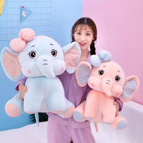 40-60cm Kawaii New Baby Elephant Soft Stuffed Plush Toy Animal Couple Doll Girl Holiday Children Girls Gifts for the new year