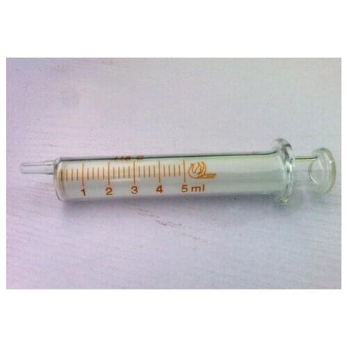 5ML Glass syringe injector sampler dispensing with ink chemical medicine