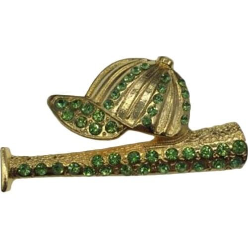 50PCS Sport Style Brooch Pin Baseball Pat And Baseball Hat Crystal Rhinestone Pendant/Brooch