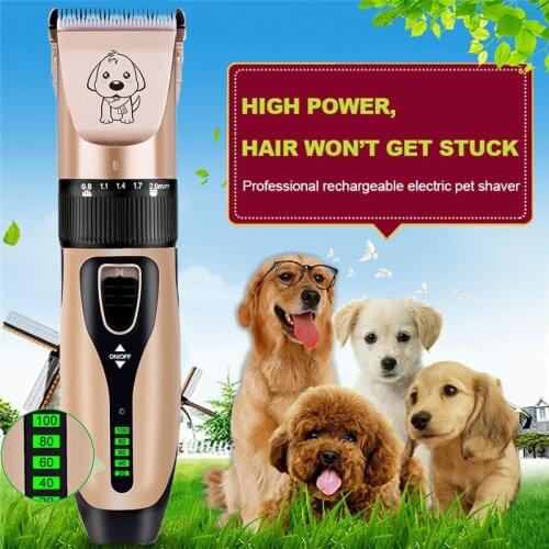 PAPANI Rechargeable Pet Dog Hair Trimmer Animal Grooming Clippers Cat Cutter Machine Shaver Electric Scissor Clipper 110-240V