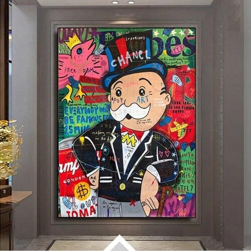 Alec Monopoly Money Graffiti Art Paintings on The Wall Art Posters and Prints MONOPOLY DOLLAR Wall Art Picture Modern Home Decor