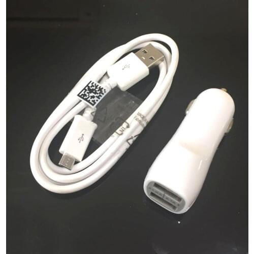 DC 5V 2.1A + 1A Dual 2 Port Car Charger and USB 2.0 Charging Cable for iPhone Samsung Xiaomi Huawei Galaxy S3 S4 Note Phone
