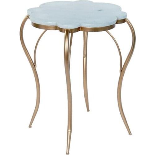 Side Table Dekodonia Metal Marble (54 x 54 x 60 cm)