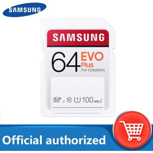 SAMSUNG EVO Plus SD Card 64GB Memory Card 100M/s MicroSD 32GB 128GB 256GB C10 UHS-I 4K and FHD Video Camera SDXC SDHC