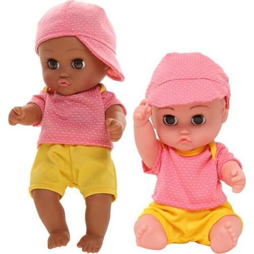 Baby Reborn Toys Dolls Full Body Soft Silicone Doll Accessory Fashion Clothe Hat Black White Skin Reborn Bebe Dolls Toy For Kids