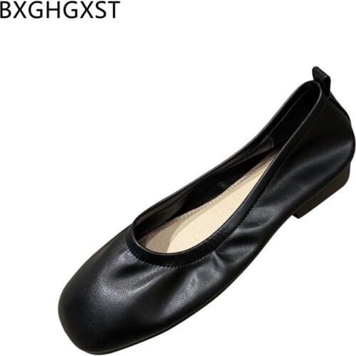 Barefoot Shoes Korean Fashion Slip on Shoes for Women Square Toe Loafers Women Leather Casual Shoes Woman Flats Zapatillas Mujer