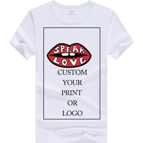 2019 Summer New Arrival casual mens T-shirt Short Sleeve O-neck Womens T-shirt Custom Pattern Print Logo/Photos DIY Tops Tees
